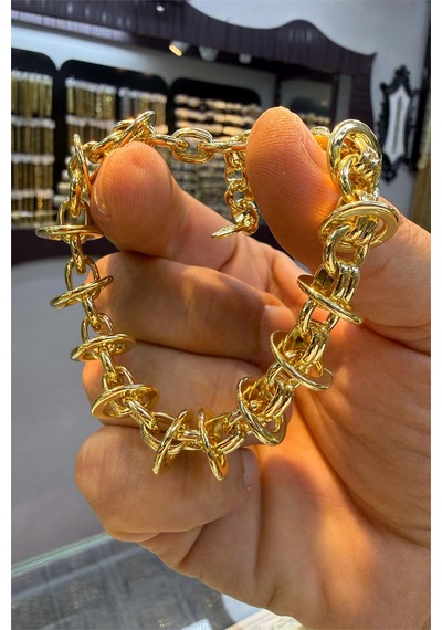 Taşsız Spor Bileklik Gold Renk Altın