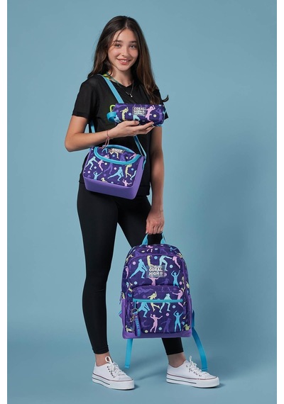 Coral High Mor Voleybol Desenli 3 Lü Okul Çanta Seti Set0123636