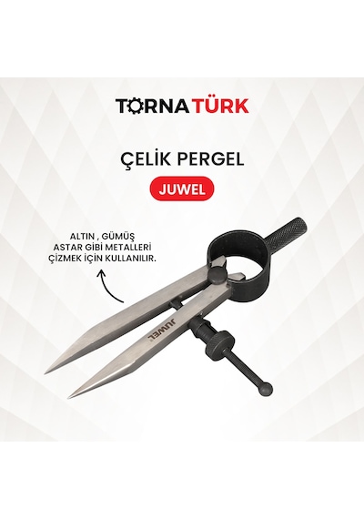 Kuyumculuk Çelik Pergel Metalik