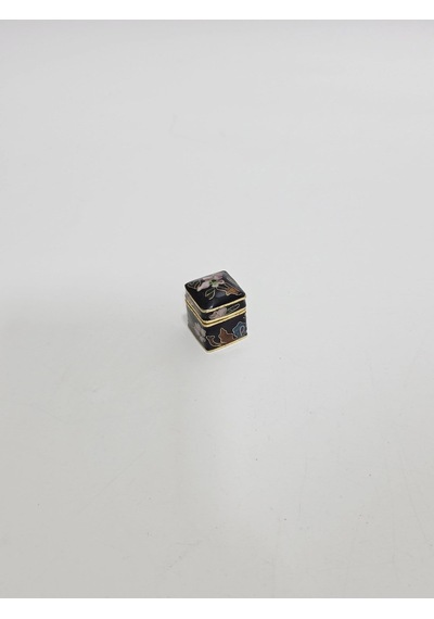 Antika Cloisonne Minyatür Kutu 2x2cm 090