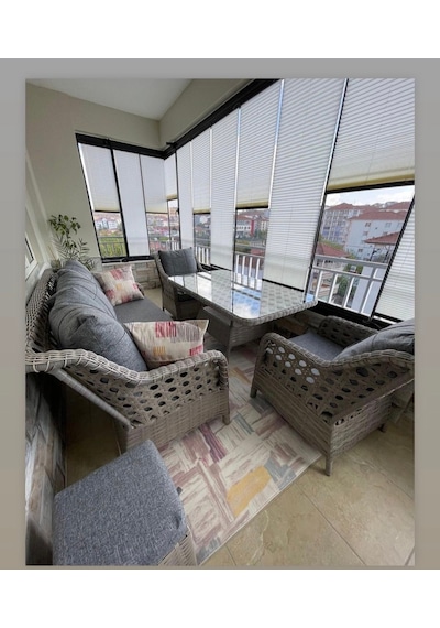 Sercangarden Rattan Bahçe Takımı Oturma Grubu 3'lü - 7 Kişilik Bej