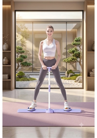 Aç Kapa Egzersiz Aleti Katlanabilir Pilates Tahtası Spor Kayak Egzersiz Aleti Mor