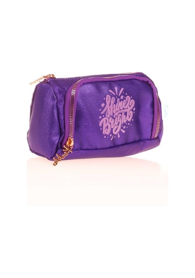 Kaukko Sparkle Plump Kalem Çantası Mor K2549