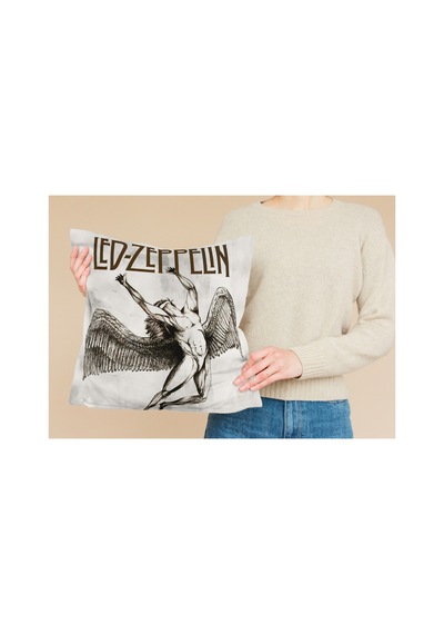 Metal Müzik Grubu Led Zeppelin Desenli Kare Yastık Kılıfı Çok Renkli