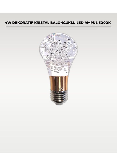 4w Dekoratif Kristal Baloncuklu Led Ampul 3000k Gün Işığı