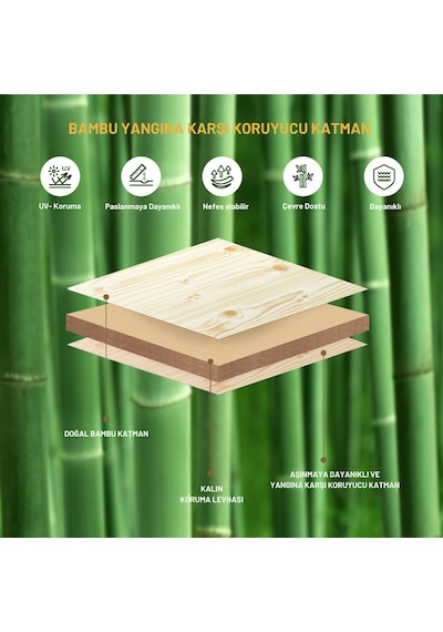 Kingcamp Bamboo M 100x65 Bambu Kamp Masası Çok Renkli