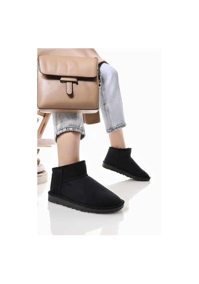 Nesilshoes Nesil Shoes Ypr 7391 Siyah Süet İçi Kürklü Su İtici Kadın Bot