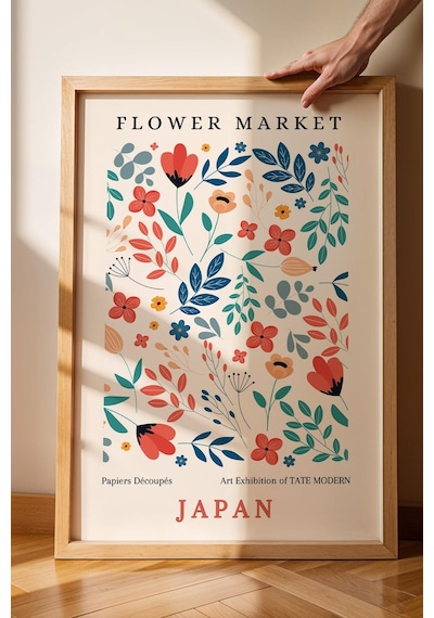 Flower Market Japan Çerçeveli Tablo - Eklektik Tarz Duvar Dekoru