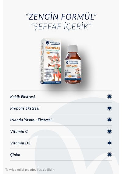 Respicare Kekik Propolis Ve İzlanda Yosunu İçerikli Bitkisel Sıvı Takviye 150 ML