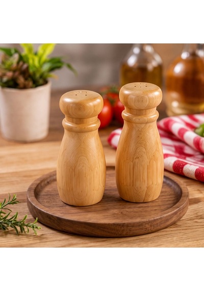 Bambu Tuzluk - İkili Kahverengi