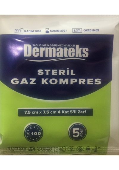 Steril Gaz Kompres ( Gazlı Bez ) 100'Lü Dermateks