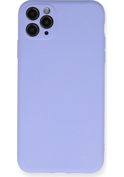 Apple Uyumlu iPhone 11 Pro Max Kılıf Nano İçi Kadife Silikon Lila\