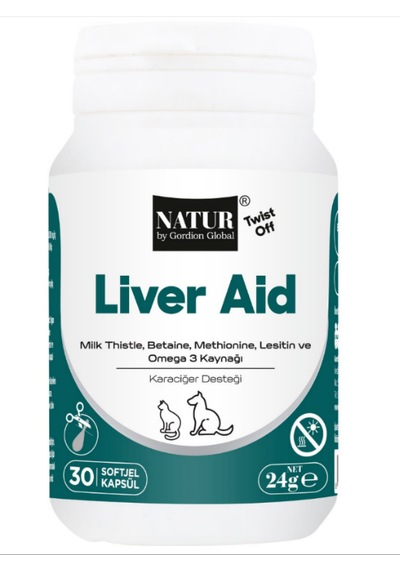 Natur Liver Aid Kedi & Köpek Karaciğer Desteği Detoks Ve Sarılık Vitamini