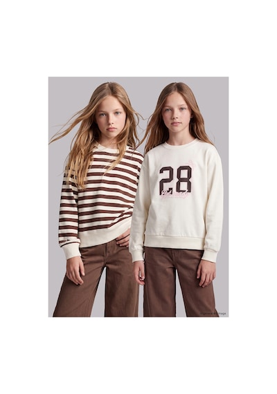 Lc Waikiki Alıta Cıty Farkıyla Lcw Kids Ekru Baskılı Kız Çocuk Sweatshirt 2'li Ekru - 927503618 Ekru