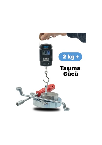 Mıknatıslı Anahtarlık 2'li Set - Çiftler İçin Hediyelik, 2 Kg Çekim Mıknatıs Avm