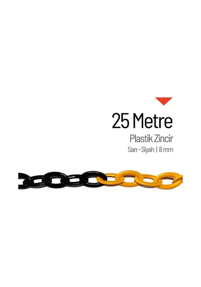 Plastik Zincir 8mm Sarı-siyah 25 M-3396