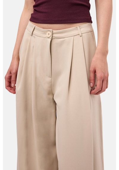 Itsbasic Kadın Bej S6-106 Bol Kesim Paça Detaylı Binici Pantolon