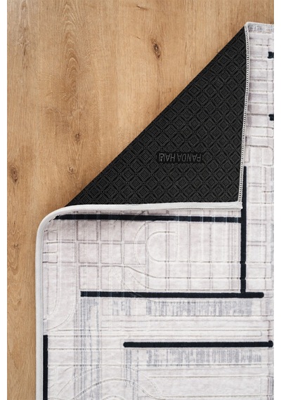 Villadia Home Textile Kaymaz Taban Modern Desen Halı Yolluk Leke Tutmaz Kolay Temizlenir Koridor Salon Yatak Mutfak Odası Vd4023lacivert Lacivert