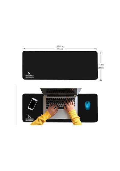 BLACK DEER Professional Siyah Large Boy Gaming Mouse Pad 90x40 Cm