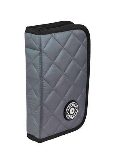 Jacbag Cover Soft-sert Kapaklı Ayraçlı Kapitone Kalem Kutusu Cover Soft-gri renkli