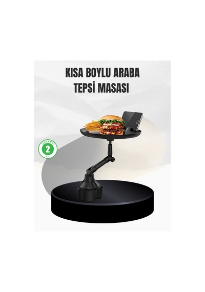 Universal Araç İçi Bardaklık Tepsisi 9 İnç Yemek Alanı Ve Telefon Standlı