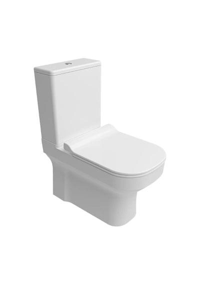 Kale Loft Kanalsız Duvara Sıfır Klozet + Ultra Slim Yavaş Kapanan Klozet Kapağı + Rezervuar + 3/6 İç Takım Beyaz