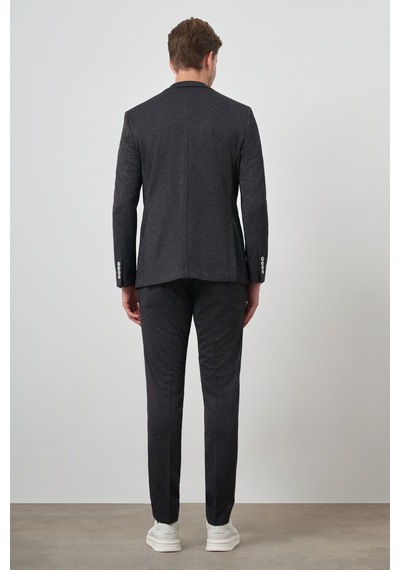Morven Erkek Siyah Trend Slim Fit Yandan Lastikli Mono Yaka Takım Elbise 25ms001021001 Siyah Morven Erkek Siyah Trend Slim Fit Yandan Lastikli Mono Yaka Takım Elbise 25ms001021001 Siyah
