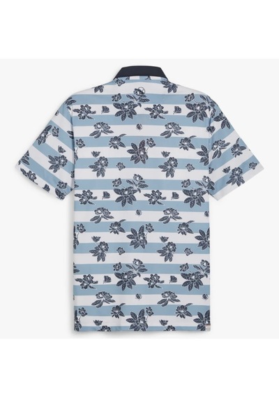 Puma Garden Pique Polo Çiçek Baskılı Erkek Golf Tshirt Zen Blue-deep Navy