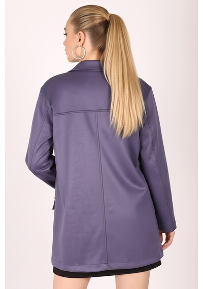 Armonika Kadın Koyu Mavi Yakalı Cep Kapaklı Düğmeli Vatkalı Premium Süet Oversize Ceket Arm-25k001057 Armonika Kadın Koyu Mavi Yakalı Cep Kapaklı Düğmeli Vatkalı Premium Süet Oversize Ceket Arm-25k001057