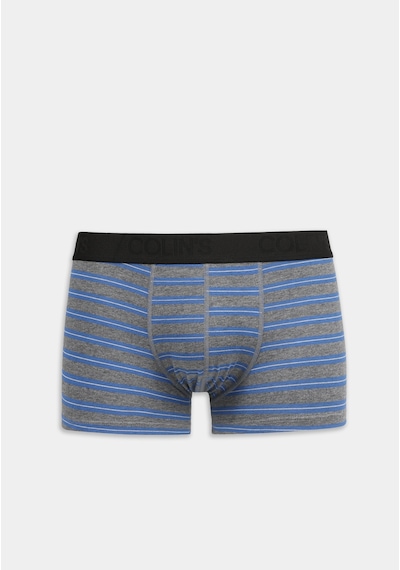 Colin's Colins Trunk Fit Çizgili Erkek Gri Boxer Cl1082921 Q1.v2 Mga Gri Melanj