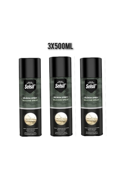 Selsil Silikon Sprey 3 X 500 Ml
