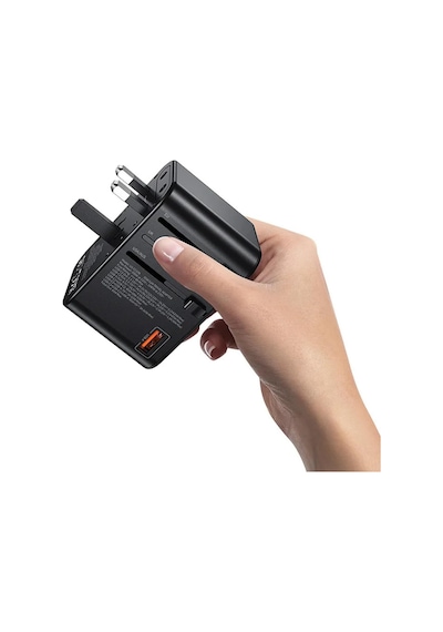 Universal Seyahat Priz Dönüştürücü Adaptör, 45w Şarj Cihazı, 2x Usb Girişi, 3x Type-c Girişi, U