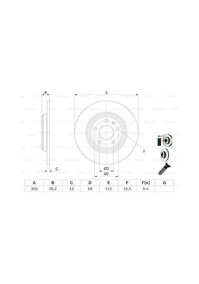 Audi A4 2.0Tfsı 2008-2013 Bosch Arka Disk 2 Adet N11.262