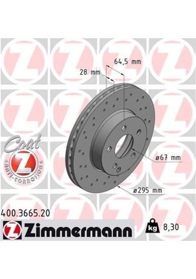 Zımmermann Fren Dıskı On Mercedes Amg W204 S204 C204 Zımmermann 400.3665.20 A2044213612