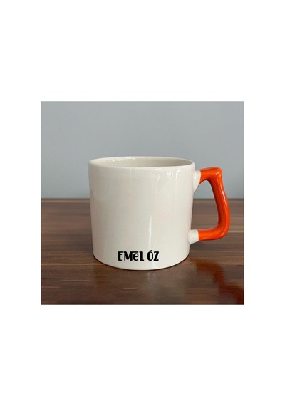 Seçtiğin Tasarım & Isim Baskılı Mavi Kulplu Prime Kupa Bardak Fincan Mug Prime Kupa - Mavi Kulp