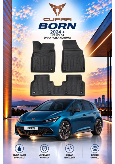 Cupra Born 2024+ Aracınıza Özel Üretim Havuzlu Paspas Takımı A+ -mod-