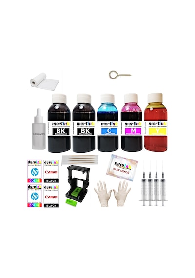 Canon Mp235 Mp240 Mp250 Kartuş Dolum Seti 5 Li Set 5x100ml Pg 510 Cl 511 Mürekkep