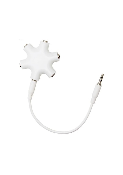 5 Port Kulaklık AUX Çoklayıcı 3.5 mm. Stereo Çoğaltıcı Kalın Uç