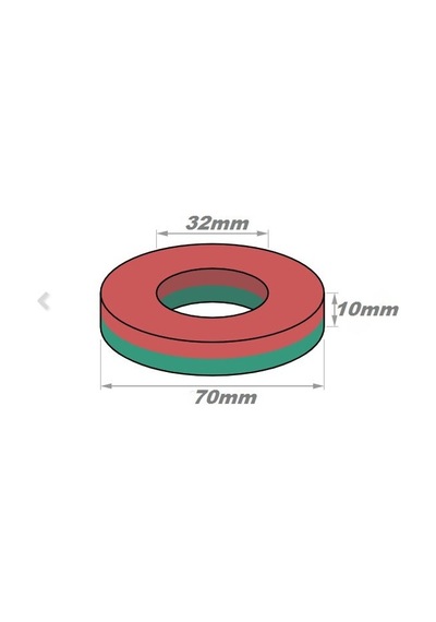 Mıknatıs, 70X32X10 Ferrit Kömür Halka Seramik Mıknatıs Magnet 236848554