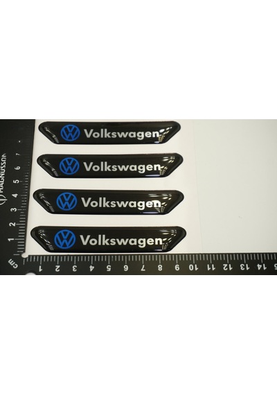 Volkswagen Logo Kapı Kenarı Koruma Metalize Damla Desen 3M Band