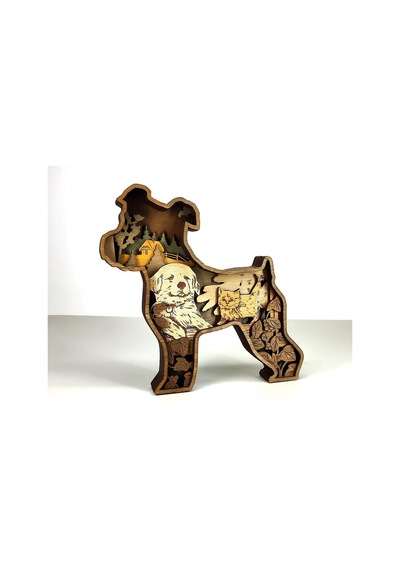 Dekoratif 3d Köpek Figürlü Masa Süsü Biblo