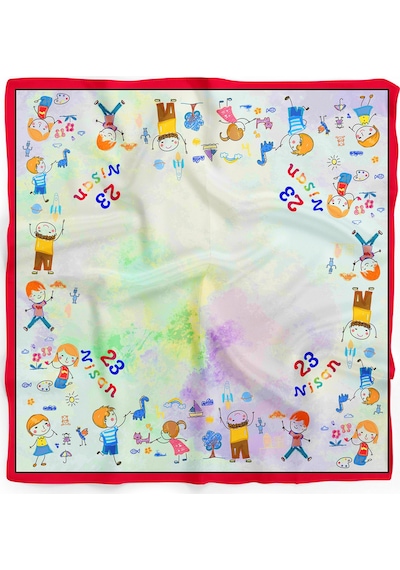 23 Nisan Çocuk Bayramı Temalı Bandana/fular Kırmızı