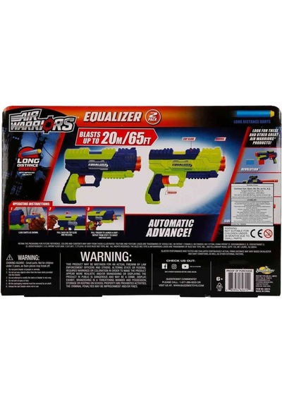 1062615 Air Warriors Equalizer 10 Mermili 2 Li Sünger Dart Atan Silah 21 Cm