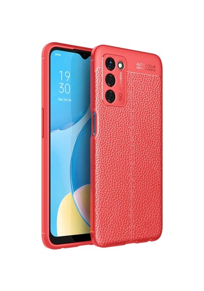 Oppo A55 5G Kılıf Zore Niss Silikon Kapak-Kırmızı