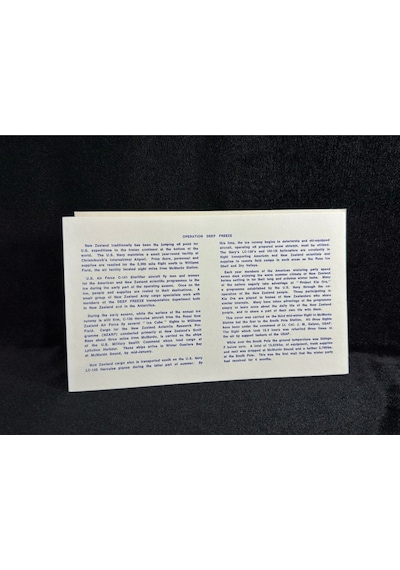 1981 Yeni Zelanda Operation Deep Freeze Cover Sgd Commander İlk Gün Zarfı Fdc Islak İmzalı  Teşhir Ürün