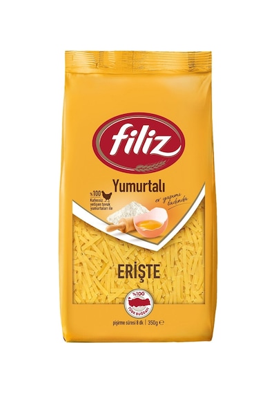 Filiz Yumurtalı Erişte 350g - El Yapımı Lezzet, 6 Dakikada Hazır 2'li Ekonomik Paket - 2 Adet Tarı