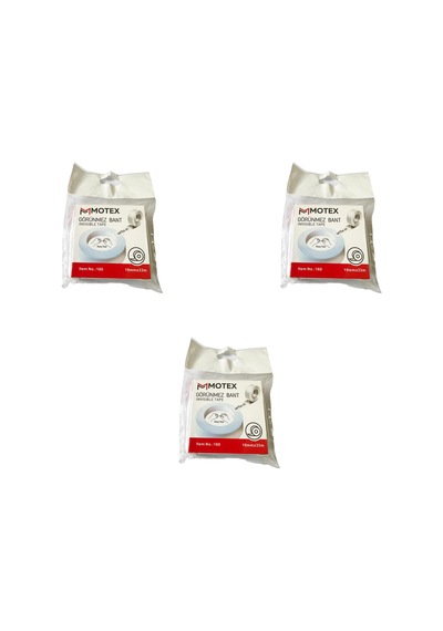 Motex Görünmez Şeffaf Bant - Düzeltme Birleştirme Bandı - 19 Mm X 33 Metre - 3 Adet