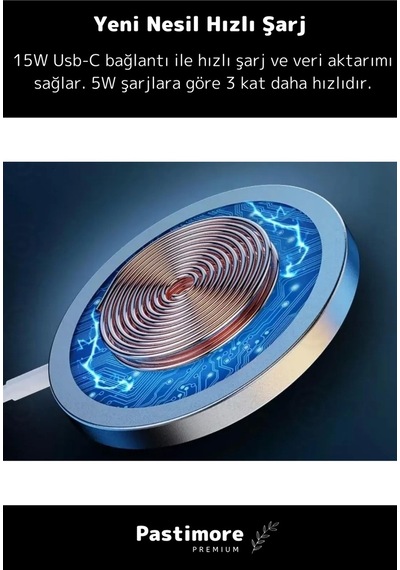 Apple Uyumlu iOS Kablosuz Hızlı Şarj Aleti Wireless Charger Adaptörü