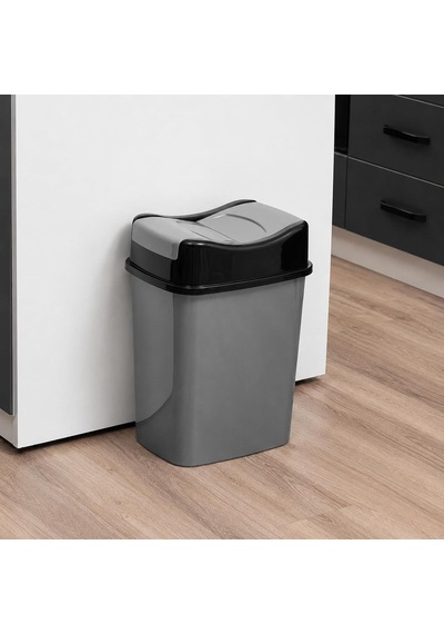 8 Litre Kapaklı Çöp Kovası, Modern Tasarım Pratik Mutfak Banyo Ofis Çöp Kutusu, Kapaklı Plastik Atık Kovası G Diğer