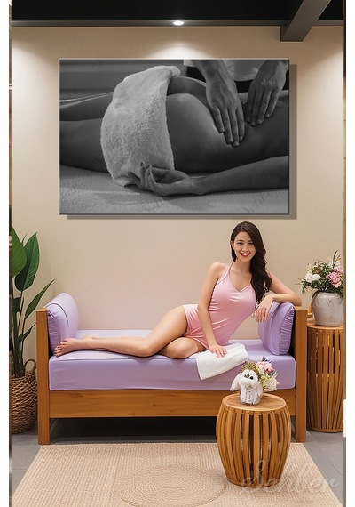 Kanvas Tablo Yatay Tekli Spa Merkezi Masaj Salonu Profesyonel Masaj Hizmetleri 1790